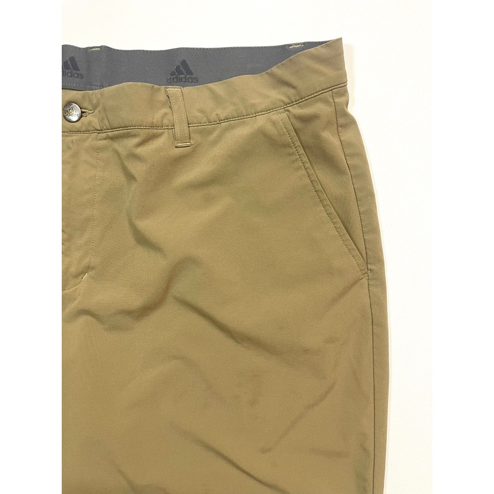 Adidas Golf Primegreen Shorts Mens 38 Khaki Tan Stretch Performance Athletic - Picture 6 of 15